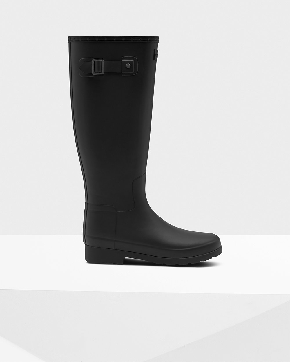 Womens Tall Rain Boots - Hunter Original Refined (39EPBXDCN) - Black